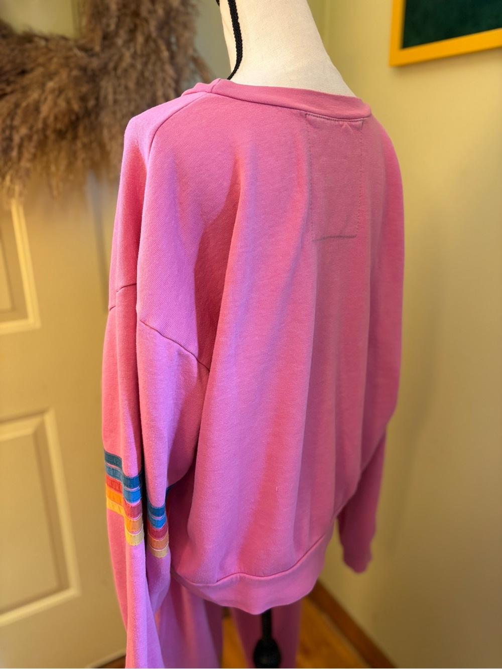 AVIATOR NATION 5-Stripe Crew Neck and Joggers Set size L - Picture 4 of 16